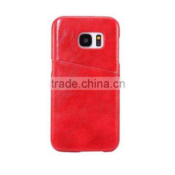 Low Price High Quality Leather Rubber Back Case for Samsung S7 Edge Luxury Crazy Horse Grain Case With Card Slot SSZ MT-5536 photo-4