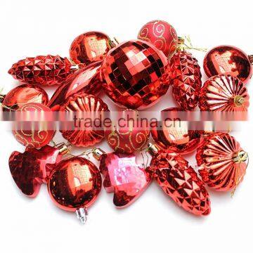 2015 New design hot selling large plastic bulk christmas ball