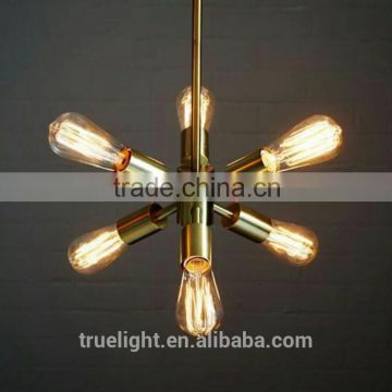 Gold and Chrom Color and Contemporary Type chandelier lamp