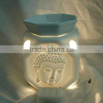 Unique candle ceramic white oil burner