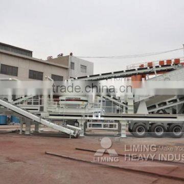 High capacity movable stone crushing plant, small scale stone crushing plant