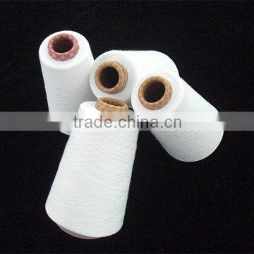 China 100% Virgin Raw White Polyester Spun Yarn Company photo-5