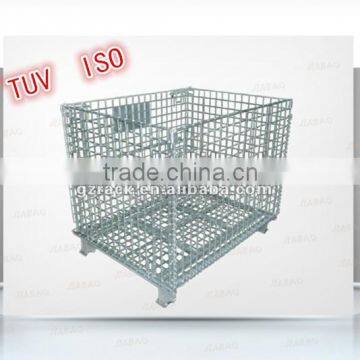 factory price storage cage with wheels/warehouse storage cage/folding steel storage cage