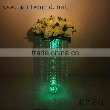 luxury LED light crystal centerpiece wedding decoration materials party decoration wedding table centerpiece(MCP-071)                        
                                                                                Supplier's Choice