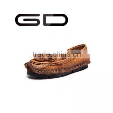 GD 2015 latest design genuine leather girls leisure shoes with flowers