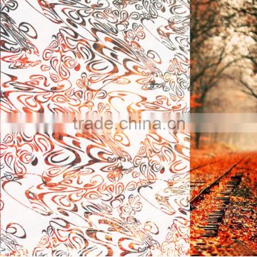 custom Stained privacy static cling wild flower glass film decorative window film