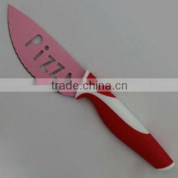 color pizza knife with TPR handle