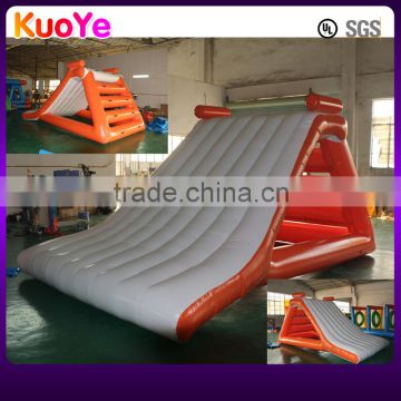 inflatable float water slide, slide type pvc tarpaulin water sport games, floating water slide