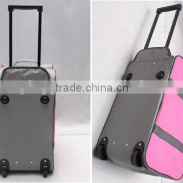 build in 2 wheels polyester trolley travel bag