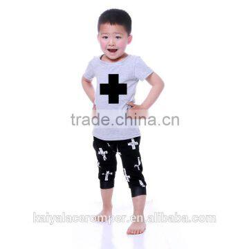 2016 wholesale kids clothes children's boutique clothing , baby boy clothes , Cross slothing