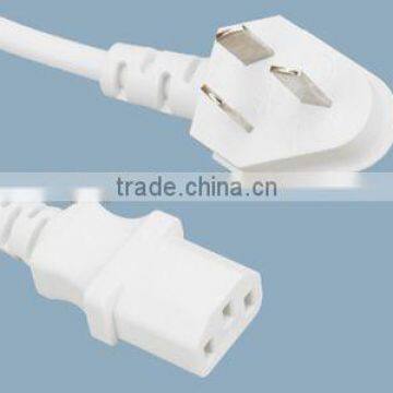 China 3 plug to IEC C13 computer power cord