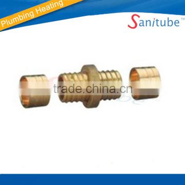 brass sliding fitting for pex pipe coupling