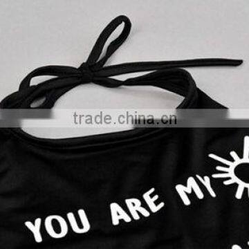 Women's New Fashion Letter Boutique Design Girls Sexy Crop Top/ photo-4