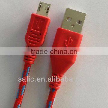 Micro usb data cable for cell phone