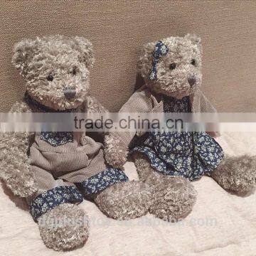 Stuffed teddy bear toys with clothes