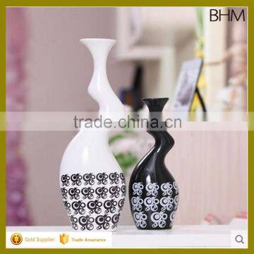 factory very cheap 2 pcs a set nice design ceramic flower vase for the home decoration