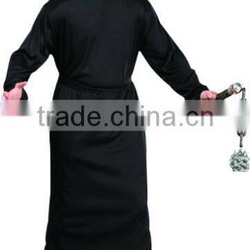 Midnight Black Ghost Horror Robe Fancy Dress Instant Suit Costume photo-2