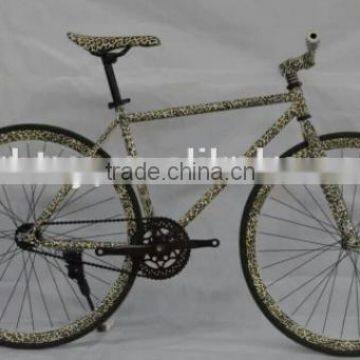 GM-R90201 700C Leopard Print Fixed Gear Bike