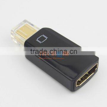 Free Shipping 1Pcs Mini Display Port DP to HDMI Cable Adapter Converter For Macbook PC Black+white Drop Shipping photo-2