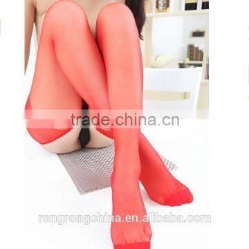 Open Crotch Sheer Stocking Transparent Pantyhose Sexy Silk Socks photo-5