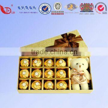 Custom colorful chocolate food packaging gift box,favour boxes for weddings