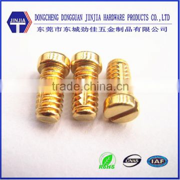 cheese head slotted copper screw with notch for home appliance