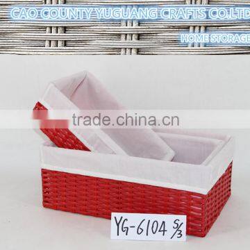 popular cheap reliable handmade weaving picnic sugar basket