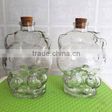hot sell skull glass bottle