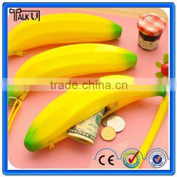 Mini banana shaped silicone bag,banana silicone coin bag,banana silicone bag