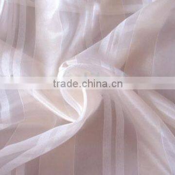 organza with lines curtain fabric with solid color