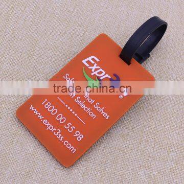 Wholesale standard size silicon rubber luggage tag