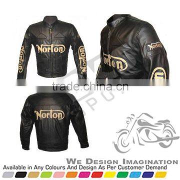 Black and Golden Motorbike Racing Jacket