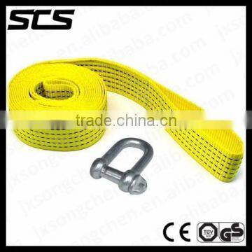 Polyester recovery tow snatch strap trailer belt