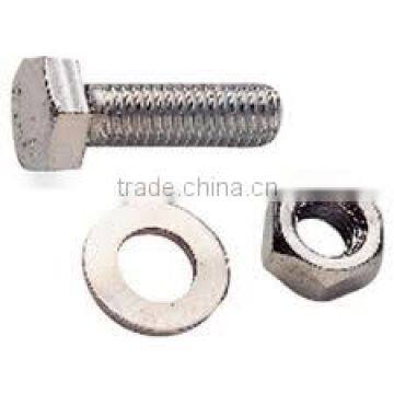 hex bolt and washer and nut