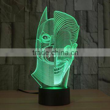 double-faced shape led night light lamp 3d acrylic illusion table touch night light for children kids baby led lamp