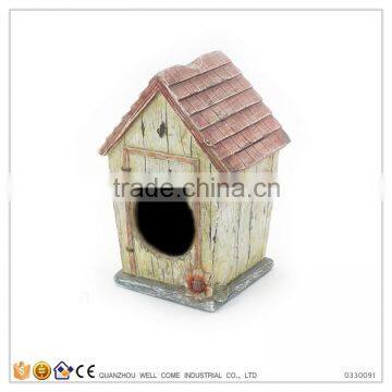 Resin Mini Wooden Bird House For Sale