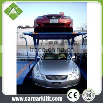 Two Level 2 Post Tilt Parking Lift/ double stack parking system/ hydraulic car park lift