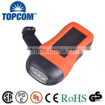 TP-PH007 Dynamo Solar Power Light 3LED Flashlight