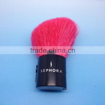 hot pink laminated kabuki brush,easy cleaning angled makeup brush