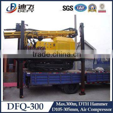 Drilling Rig Machine DFQ-300 Pneumatic 300m Rock and Water Well Rig Pedestal Drilling Machine