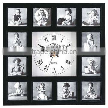 Photoframe with wall clock