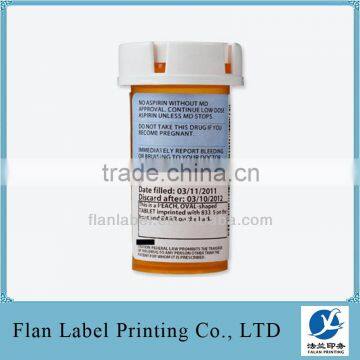 2014 printing custom prescription bottle label,chemical label