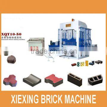 XIEXING Newest Full Automatic Concrete Block Making Machine Interlocking brick machine XQY10-50 (QT10-15) with CE&ISO9001