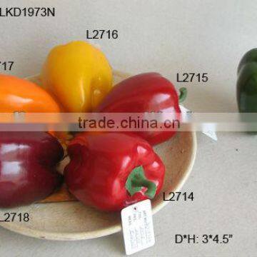 2014Artificial Fake Vegetables 3*4.5" Artificial Polyfoam Pepper House Decoration