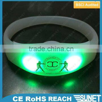 2016 silicon adjustable led flashing bracelet