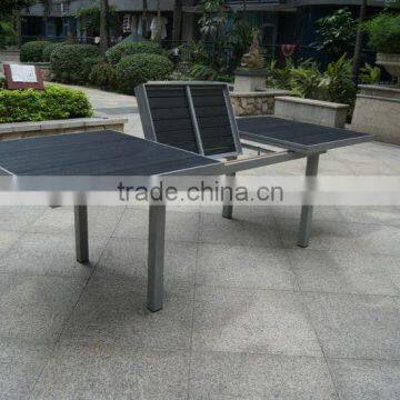 Outdoor garden plastic wood table, polywood table, extendable long table