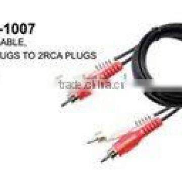 AUDIO CABLE,2RCA PLUGS TO 2RCA PLUGS