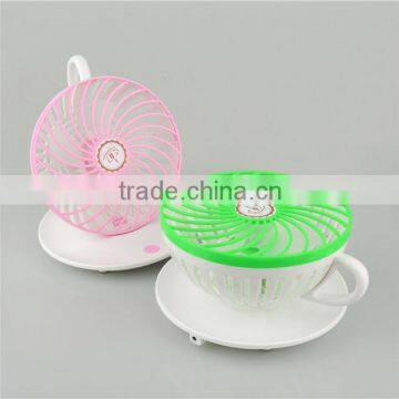 Slide-Proof Plate Coffee Cup Shaped Fan photo-3