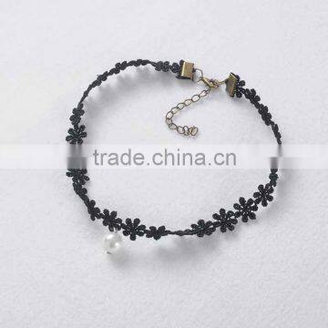 Popular Hot Sale Black Lace Women Bracelet With Pearl photo-4