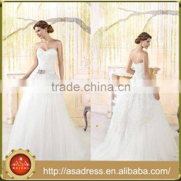 VIL-03 Off the Shoulder Pearls Beaded Sweetheart Tulle Ball Gown Appliques Wedding Dress Button Back